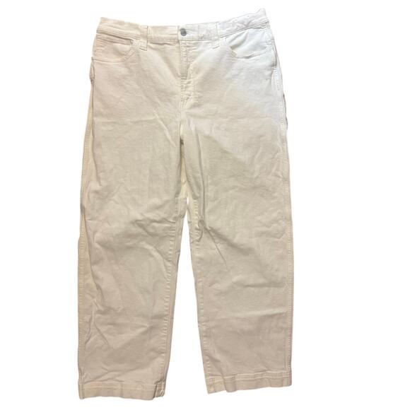 Madewell The Perfect Vintage Wide-Leg Crop Jean Tile White Size 32 - Picture 3 of 8